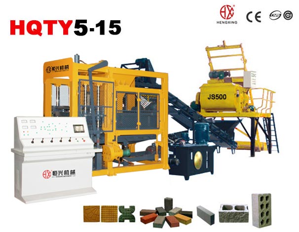 QT5-15小型空(kōng)心磚機 混凝(níng)土空心砌塊(kuài)成型機